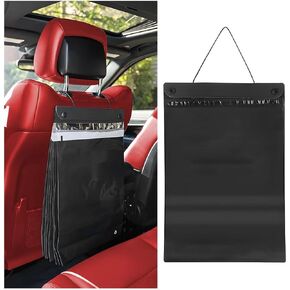 Mandark Car Trash Bag, 40PCS Disposable Large Capacity Hanging Garbage Pocket for Travel Camping, Portable Self Adhesive Auto Rubbish Pouch Accessories, Universal for Vehicles