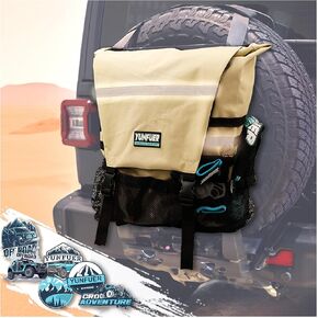 Spare Tire Trash Bag, Heavy Duty Tailgate Trash Bag, Fit up to 40'' Tire, Ultimate Organizer for Off Road, Large Capacity Cargo Spare Tire Storage Package for Truck, SUV or Car (Black)