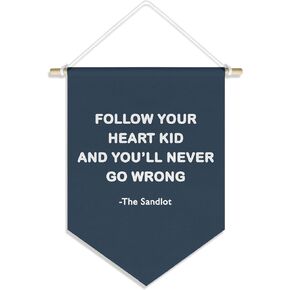 Baseball Nursery Inspirational Wall Decor Hanging Canvas Banner Navy Blue Motivational Pennant Flag Posters for Kids Boys Room Playroom Nursery Decor, 15x11in