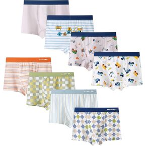 Boys Underwear, Dinosaur Toddler Boys Boxer Shorts Briefs 8 Pack Baby Kids Cotton Underpants 2-12 Years