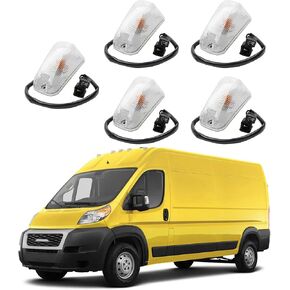 Dasbecan Front Roof Marker Lamp Assembly Roof Running Light Compatible with Ram ProMaster 1500 2500 3500 2014-2023 Replace# 926-109 68232473AA 68232473AB 68232473AC (5 Pack)