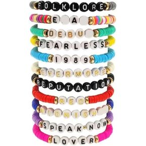 beyonday Matching Friendship Bracelets for Best Friend Heart Energy Stone Beads Couple Relationship Bracelets Valentines Day Gifts for Girlfriend Boyfriend Cosplay Costume Accessories, 11pcs Pack,