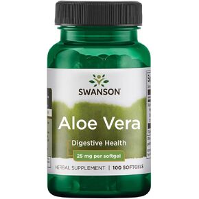 Swanson Aloe Vera 25 Milligrams 100 Sgels