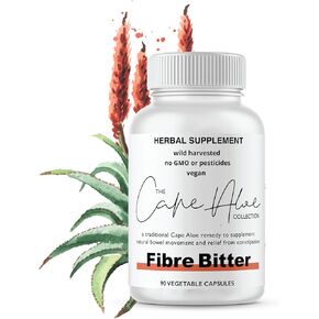 Cape Aloe Ferox Fiber Bitter 90 Capsules | Powerful 3-Day Cleanse | Potent 100% Organic Cleanse for Your Gut and Colon | Helps with Bloating, Gas, Constipation | Feel Lighter and More Engerized