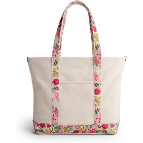 RIFLE PAPER CO. Canvas Carry All for Beach, Gym, Travel and More, Shoulder Bag for Women, 10" Handle Drop Length