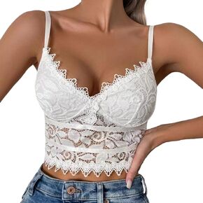 Floral Lace Semi Sheer,Mesh Hollow Bra