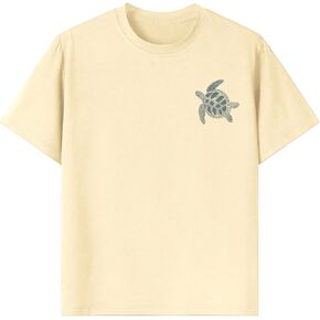 Girl's Drop Shoulder Letter Star Print Tee Tops Loose Short Sleeve Crew Neck T Shirts