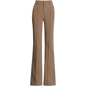 Women's Black Flared Dress Pants, High Waisted, Stretchy