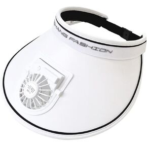 قبعة Sun Visors مع مروحة للنساء - قبعة Fan Visor - تعديل ثلاث سرعات وحماية كبيرة من أشعة الشمس في المنطقة