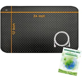 Grounding Mat for Bed, Breathable, Grounding Pad for Sleep, Grounding Mats for feet, Enhances Sleep Quality, Improves Blood Circulation 12x24IN