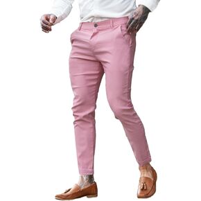 Gingtto Mens Dress Pants Slim Fit Pant Chino للرجال تمتد