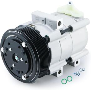 ضاغط التيار المتردد مع 8-Groove Pulley Fit لعام 1997-2001 Ford F-150 ، 1999-2007 F-250 F-350 F-450 F-550 Super Duty ، 2003-2005 ، 2002 Lincoln Blackwood ، 4.6L ، 5.4L ، 6.0L ، 6.8L ، Rappion 19192389
