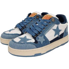 Aelfric Eden Sneakers Starry Climb Stars Casual All-Match Denim Skate Shoes Lace-up Sneaker