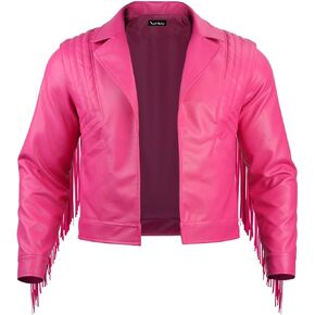 Naywig Faux Leather Western Cowboy Jacket With Fringes Garret Garrison Cosplay Costume For Mens And Boys