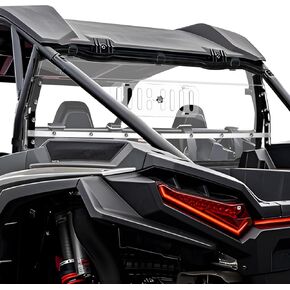 StarknightMT RZR Rear Windshield Vented Window Compatible with Polaris 2024+ Polaris RZR XP 1000/RZR XP4 1000 PC Hard Clear Back Windshield Accessories Parts