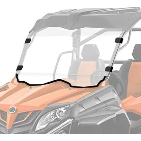 StarknightMT Scratch-Resistant UV-Resistant ZForce 800 Full Windshield - Compatible with CFMOTO ZForce 800 Trail 800 EX 2014-2022, 500 Trail 2016-2022, 1000 2018-2019 (Fits Roof)