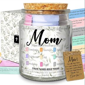 GIFTSFARM Gifts for Mom from Daughter Son, Birthday Gift for Mom, Christian Gifts for Women, Mothers Day Gift – Inspirational Bible Verse Jar