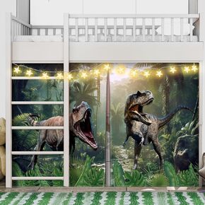 Loft Bed Tent Curtain Set for Low Twin,Bunk Bed Curtains Princess Play Tent with Enchanting Snowflake Lights Winter Party Decoration for Indoor & Outdoor Play