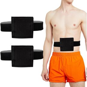 2PCS Breathable Feeding Tube Belt, Concealment and Comfortable Gastrostomy G Tube Accessories, Peritoneal Dialysis Belt with Mesh Sponge Pad Black Pd Belts Dialysis for Men Women Adults (M)