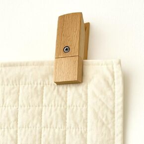 شماعات ADM & EVE Wooden لحاف لعرض الجدار - مجموعة مشابك الأنيقة للألحفة والملابس والبطانيات والسجاد - تشمل الأجهزة ، التثبيت السهل ، مثالي للديكور المنزلي