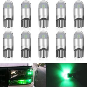 UNXMRFF 194 LED Bulbs Amber/Yellow, T10 W5W 2825 168 LED Bulbs 3030 Chips 2-SMD 194 Bulb Replacement for 12V License Plate Light, Dome Map Light, Side Marker Light, Courtesy Light Bulbs, Pack of 10