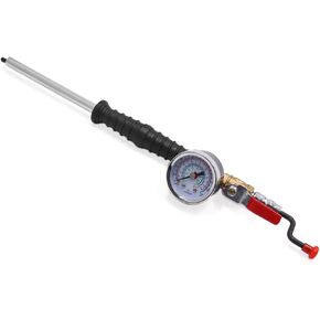 Portable Quick Connector Truck Car Tire Tyre Air Chuck Inflator w Pressure Gauge Durable Material