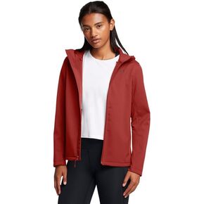 Under Armour Women's ColdGear Infrared Shield Hooded 2.0 Soft Shell, (840) Earthen Orange / / Black, Medium