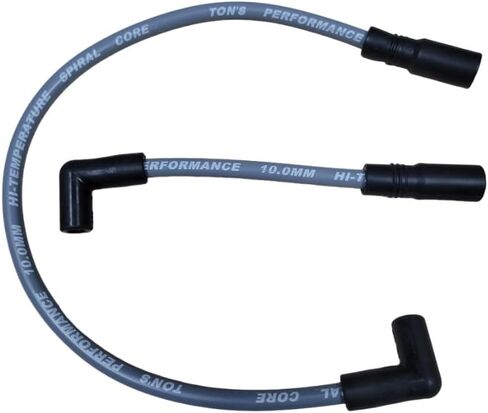 Black 10mm Spark Plug Wires Compatible for Harley Davidson Big Twin 1999-2017 FXD Dyna FXST Softail TONS-99DYNA-10mm in Kuwait