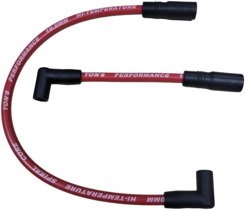 Black 10mm Spark Plug Wires Compatible for Harley Davidson Big Twin 1999-2017 FXD Dyna FXST Softail TONS-99DYNA-10mm in Kuwait