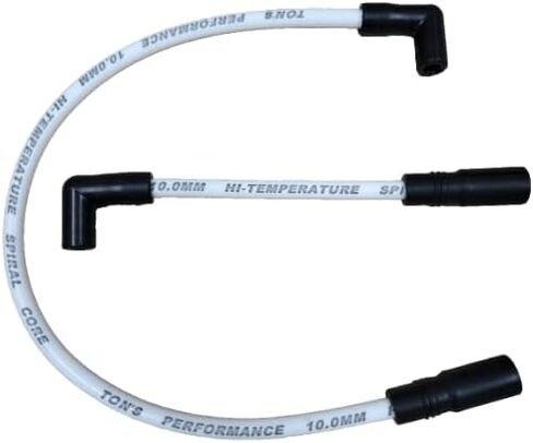 Black 10mm Spark Plug Wires Compatible for Harley Davidson Big Twin 1999-2017 FXD Dyna FXST Softail TONS-99DYNA-10mm in Kuwait