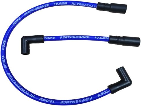 Black 10mm Spark Plug Wires Compatible for Harley Davidson Big Twin 1999-2017 FXD Dyna FXST Softail TONS-99DYNA-10mm in Kuwait