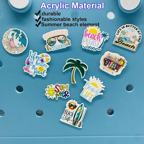 Charms for Bogg Bag Accessories, Cute Bling Bag Charms with Sturdy Clips for Simply Southern Beach Totes Bag,Decoration Accessories for Girls Women in Kuwait