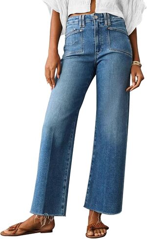 KUNMI Jeans for Women Wide Leg Baggy High Waist Boyfriends Straight Leg Stretchy Denim Pants Trendy Fall 2025 in Kuwait