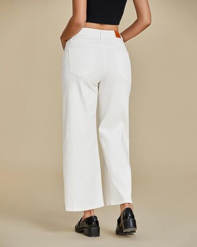 luvamia Wide Leg Jeans for Women High Waisted Relaxed Fit Trendy Stretchy Denim Pants Ankle Trouser Jeans with Pockets in Kuwait