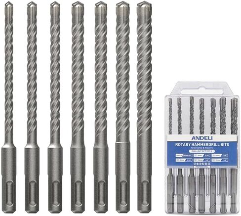 مجموعة SDS-Plus Plus Plus Drill & Chisel ، كربيد التنغستن ، للخرسانة والأسمنت والبناء ومواد البناء الأخرى in Kuwait