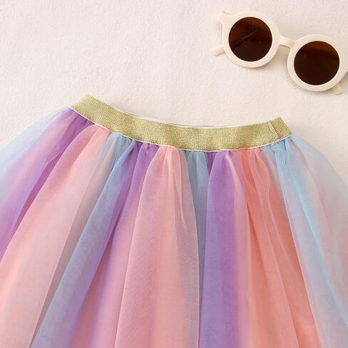 Sofeon Toddler Baby Girl Unicorn Onderfit Outfit 1st/2nd/3rd/4th/5th T-Shirt Colorful Tutu Chils Kids Smash Outfit in Kuwait