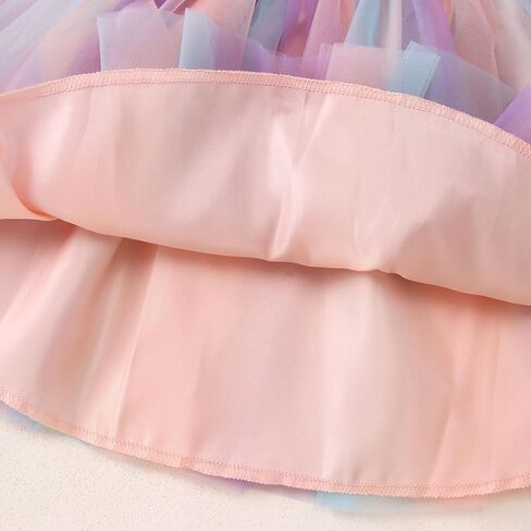 Sofeon Toddler Baby Girl Unicorn Onderfit Outfit 1st/2nd/3rd/4th/5th T-Shirt Colorful Tutu Chils Kids Smash Outfit in Kuwait
