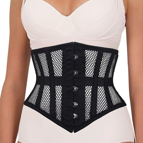 Women's Steel Boned Corset Short Torso Heavy Duty Truly Waist Training Underbust Corsets (SB) in Kuwait