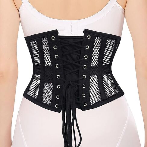 Women's Steel Boned Corset Short Torso Heavy Duty Truly Waist Training Underbust Corsets (SB) in Kuwait