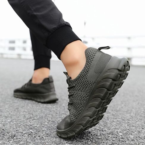 Men Running Tennis Shoes Gym Fashion Sneakers Walking Workout Shoes Athletic Slip on Breathable Mesh Comfortable Lightweight Casual Sport Shoe in Saudi Arabia