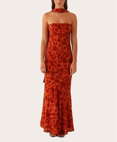 Women Strapless Floral Dress with Sarf Mesh Tube Maxi Dress Summer Cocktail Wedding Guest in Saudi Arabia