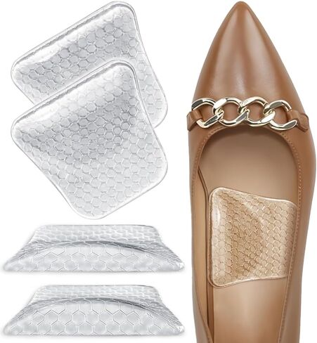 High Arch Support Inserts for Women, Foot Arch Support Pads for Flat Feet, Gel Arch Inserts for Plantar Fasciitis & Pain Relief (Clear, Low+High) in Kuwait
