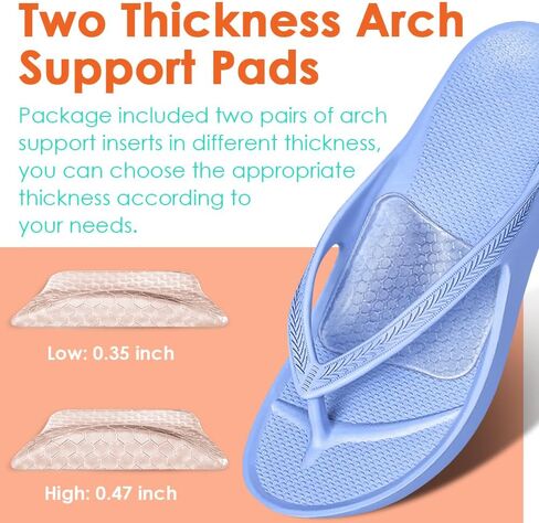 High Arch Support Inserts for Women, Foot Arch Support Pads for Flat Feet, Gel Arch Inserts for Plantar Fasciitis & Pain Relief (Clear, Low+High) in Kuwait