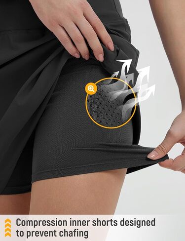 Baleaf للسيدات 16 "شحنات التنورة Skirt Skirt عالية الخصر مع جيوب الجولف تمرين UPF 50+ حماية الشمس سريعة الجافة in Saudi Arabia