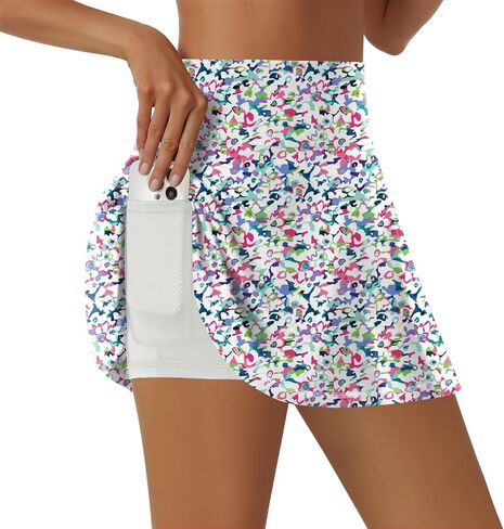 LouKeith Womens Tennis Skirt High Waisted Athletic Skorts Running Casual Pickle Ball Golf Skirts with Pockets in Saudi Arabia