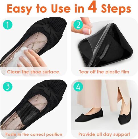 High Arch Support Inserts for Women, Foot Arch Support Pads for Flat Feet, Gel Arch Inserts for Plantar Fasciitis & Pain Relief (Clear, Low+High) in Kuwait