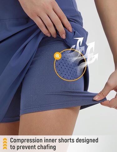 baleaf Women's 16" Hiking Cargo Skort Skirt High Waisted with Pockets Golf Workout UPF 50+ Sun Protection Quick Dry in Saudi Arabia