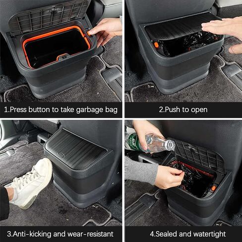 Pacewalker for Toyota Sienna Car Trash يمكن تعديل مقاوم للماء ، تصميم حامل كأس Row Toyota Sienna 2021-2024 Accessorie Blackwoodgrain in Kuwait