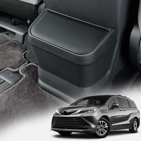 Pacewalker for Toyota Sienna Car Trash يمكن تعديل مقاوم للماء ، تصميم حامل كأس Row Toyota Sienna 2021-2024 Accessorie Blackwoodgrain in Kuwait