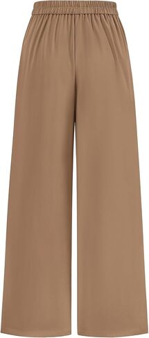 KIRUNDO Wide Leg Dress Pants for Women High Waisted Office Work Trousers Business Casual Slacks Button Flowy Palazzo Pant in Kuwait